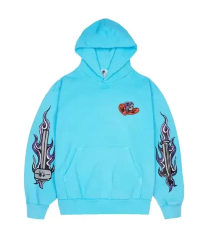 Warren Lotas Blue Broken Heart Reaper Hoodie