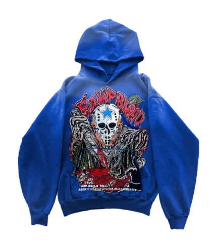 Warren Lotas Camp Blood Hoodie – Faded Cobalt