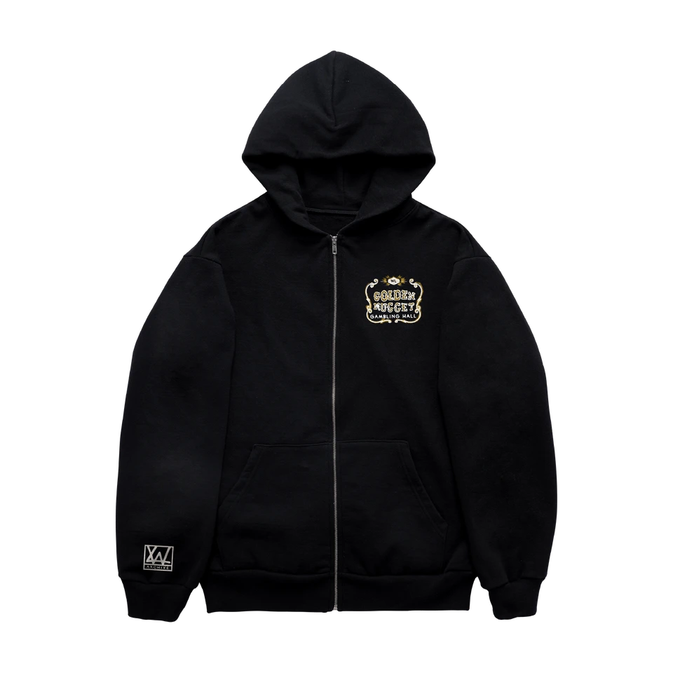 Warren Lotas Golden Nugget Zip Up Hoodie – Black