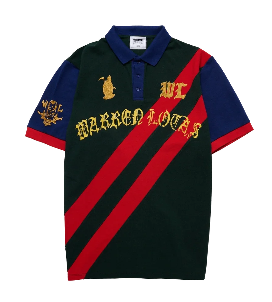 Warren Lotas Reaper Academy Polo – Forest Green/Red/Navy