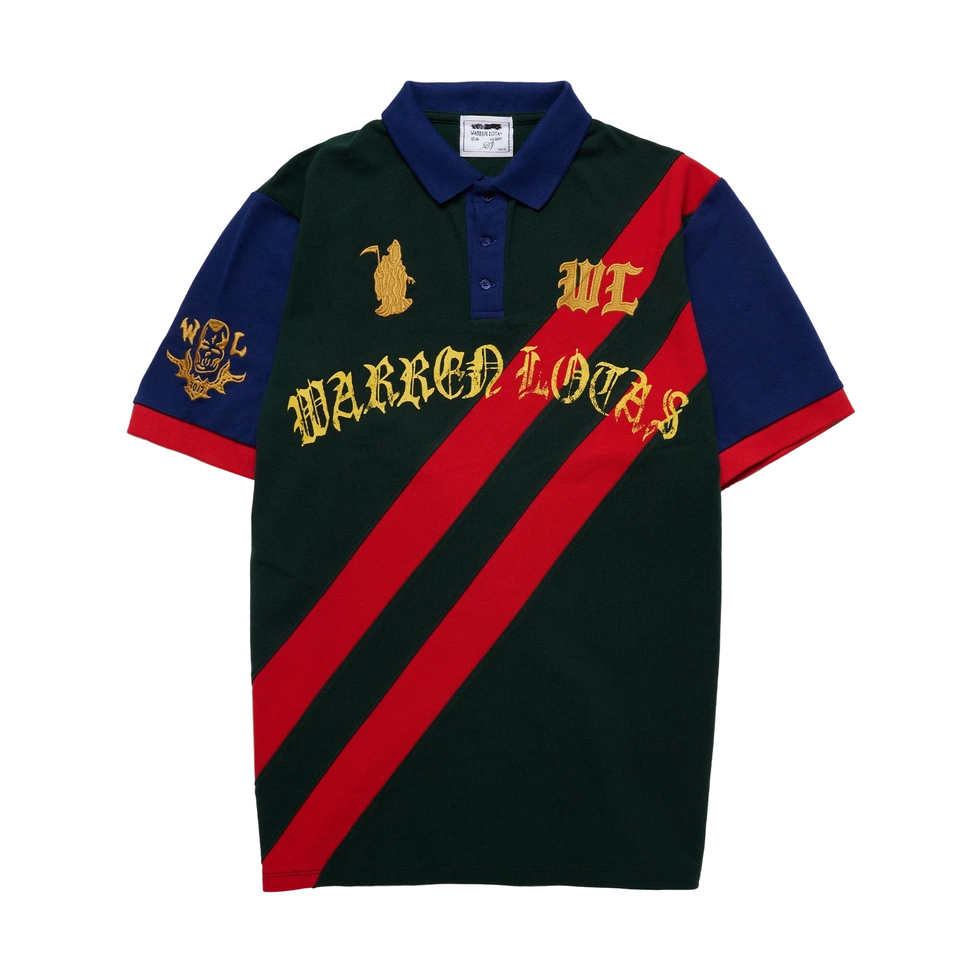 Warren Lotas Reaper Academy Polo – Forest Green/Red/Navy