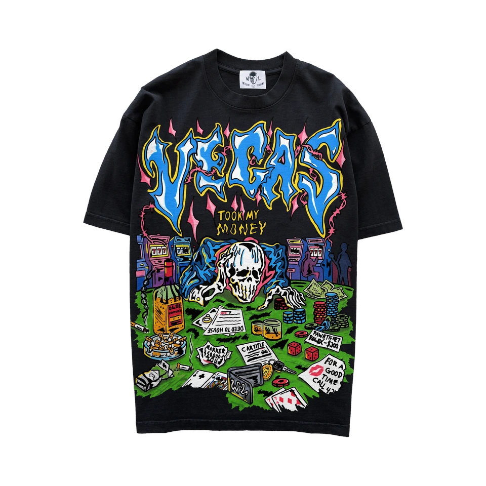 Warren Lotas Vegas Took My Money T-Shirt – Vintage Black