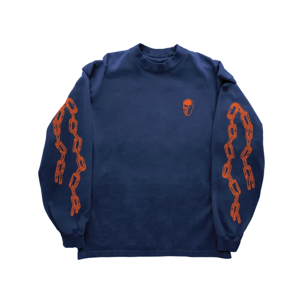 Warren Lotas Chain Reaper Long Sleeve T-Shirt – Navy